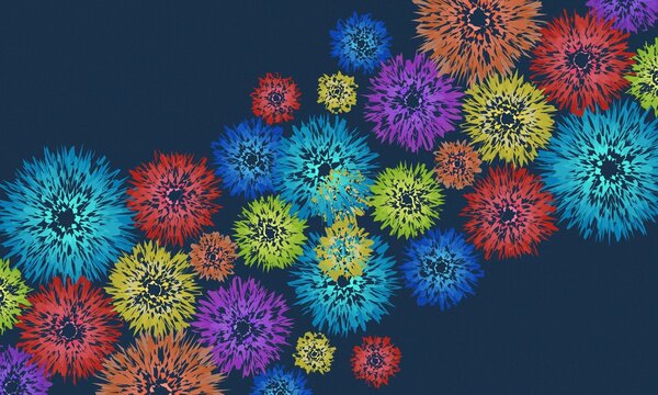 Colorful Floral Pattern Vector Background Design