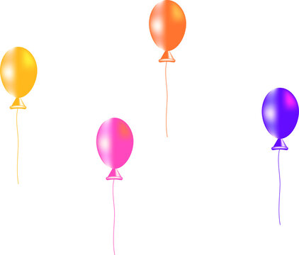 Colorful party balloons floating in the air for a celebration and birthday event