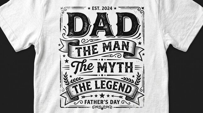 Vintage DAD The Man The Myth The Legend T-Shirt Typography