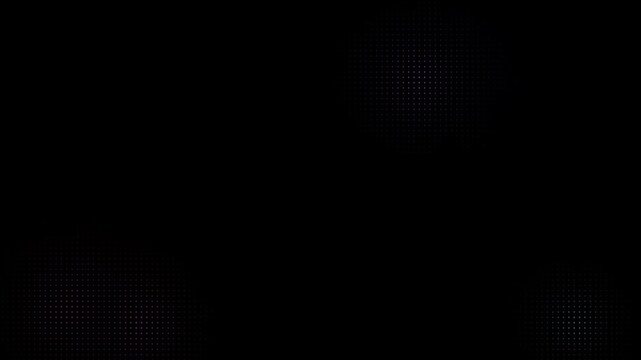 High Tech Black Mesh with Random Dots and Halftone Motion Suitable for technology concepts 4K Video