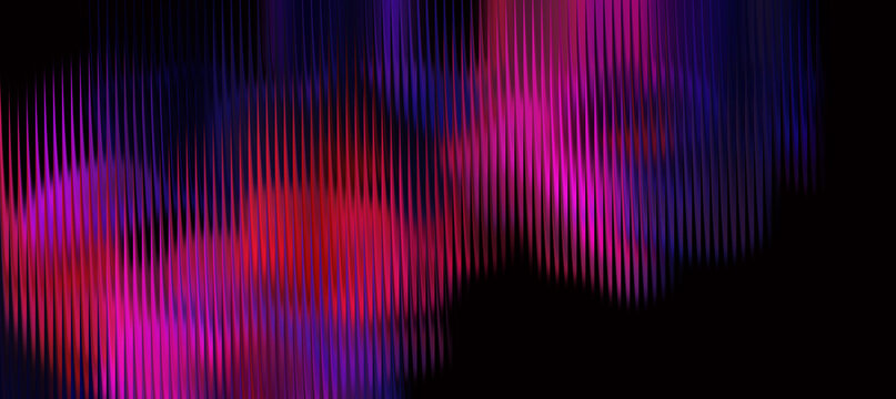 Abstract vertical lines pattern with glowing neon magenta and blue light
