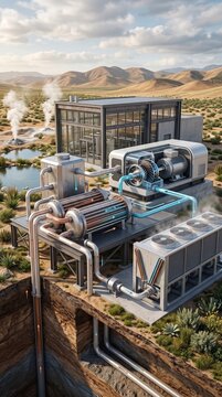 Binary Geothermal System Converting Moderate Heat into Electricity