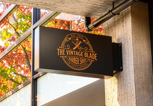 Wall Sign Mockup