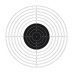Bulls eye shooting target with number © Monad Nomad