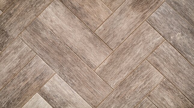 Wood grain texture ceramic tiles in herringbone pattern