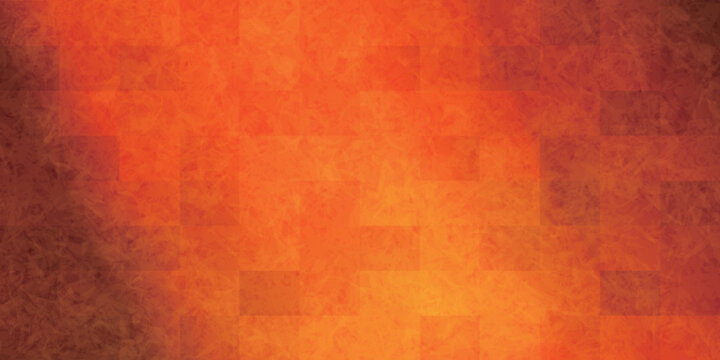 Abstract Orange Texture With Geometric Square Patterns
