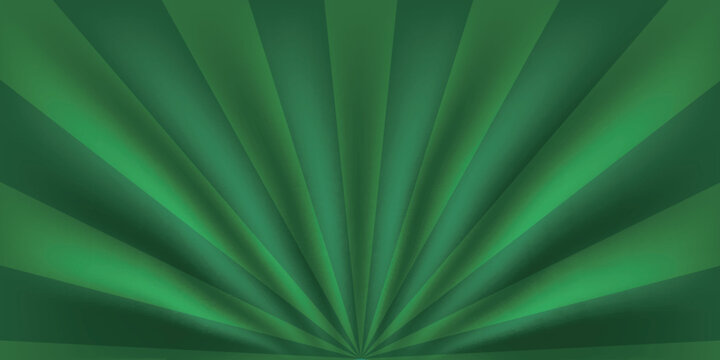 Abstract Green Radial Sunburst Background Design