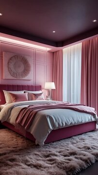 Modern style decor Comfortable Cozy Interior Design Bedroom home Apartment indoor AI Generative