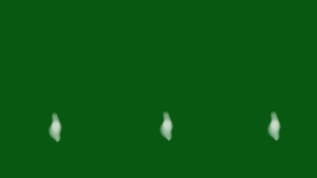 Dust smoke storm animation,seamless looping overlay, cinematic soil particles, textured smoke motion,smoke drifting slowly,green background,textured steam particles,textured mist motion, 4k