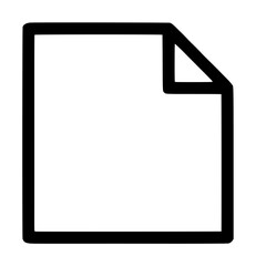 Blank page document icon vector illustration with folded corner outline for office notes memo and paper templates © MdYesin
