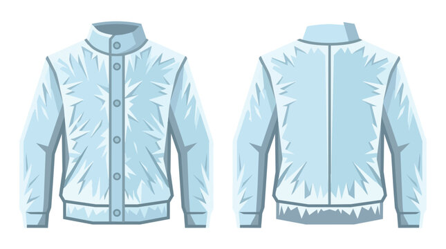 Premium Light Blue Coach Jacket Mockup Design with Detailed Front and Back Views for Textile and Apparel Concept