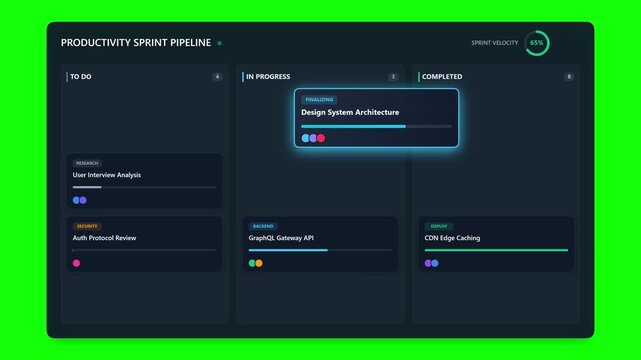 Modular Kanban Task Flow and Milestone Progress Board