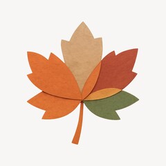 Fototapeta premium Colorful autumn leaf illustration.