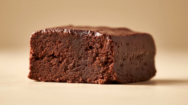 extreme macro of rich dark chocolate terrine texture