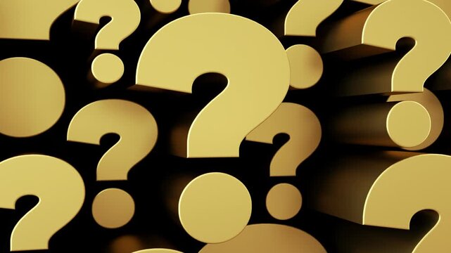 Golden Question Mark Background