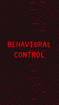 Behavioral Control text - Red Effect Glitch