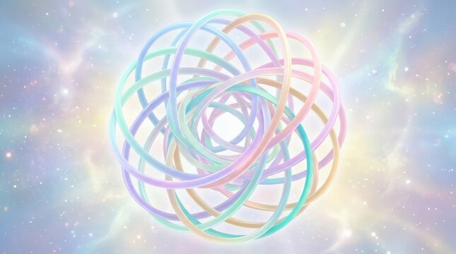 Abstract Glowing Spiral Connection Energy Art Background