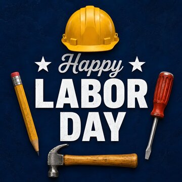 Happy Labor Day banner. Design template. Vector illustration
