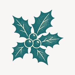 Obraz premium Vintage holly berry illustration
