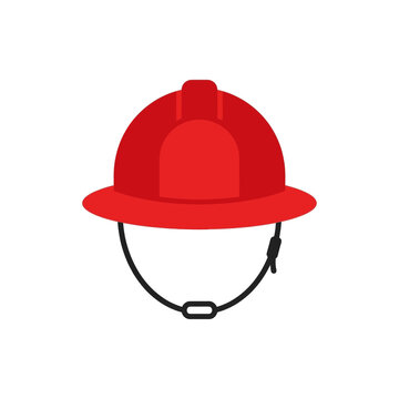 Detailed vector illustration of a professional firefighter protective helmet, isolated on white background