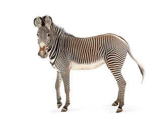 Naklejka premium Grevy's zebra standing with distinctive stripes