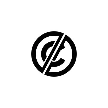 Public domain copyright free icon showing slash through letter C.