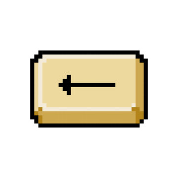Computer keyboard backspace key pixel