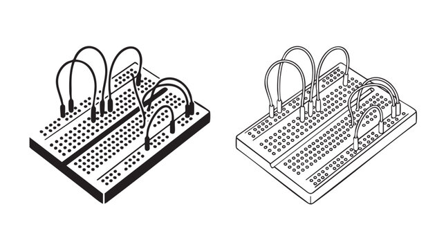 breadboard icon design, electrical prototyping