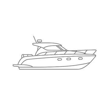 Line Art Motor Yacht