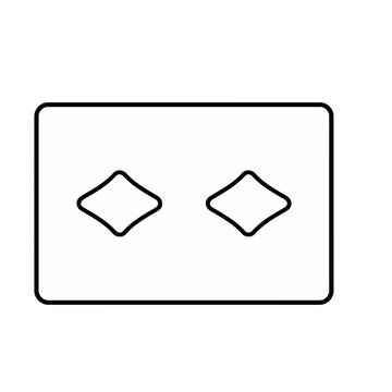 Two diamond shapes inside a rounded rectangle