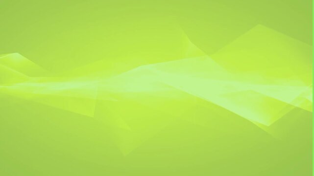 Lime green abstract digital motion background animation featuring light geometric polygon shapes shifting slowly in a seamless professional creative video