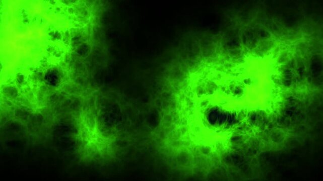 Toxic Green Particle Cloud on Dark Background