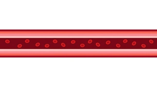 Seamless pattern of red blood cells in vessel