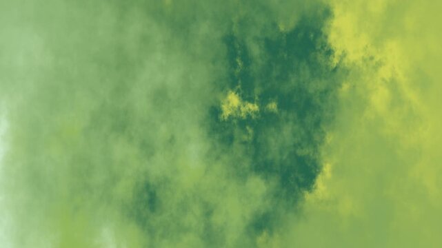 Yellow green misty fog vapor clouds background, suitable for naturethemed designs, digital art projects, and abstract textures in various applications.