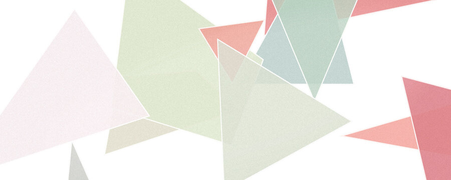 Large mint, dusty-blue, and salmon polygon shapes float over crisp white, delivering a clean modern abstraction for branding, screens, and ads.