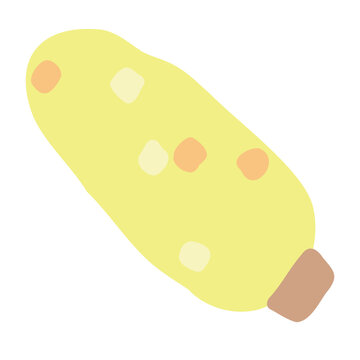 とうもろこしのかわいい手書きイラスト