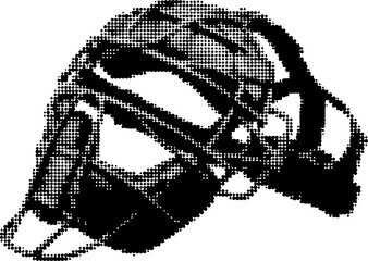Fototapeta premium Halftone of single baseball catcher's mask