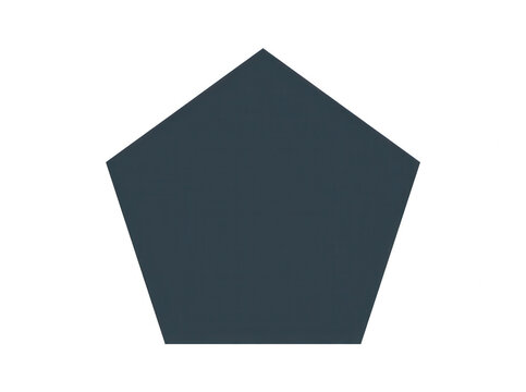 Un pent&aacute;gono s&oacute;lido de color gris oscuro aislado sobre un fondo blanco puro, forma geom&eacute;trica simple con cinco lados iguales, dise&ntilde;o minimalista ideal para gr&aacute;ficos, iconos o elementos de composici&oacute;n.