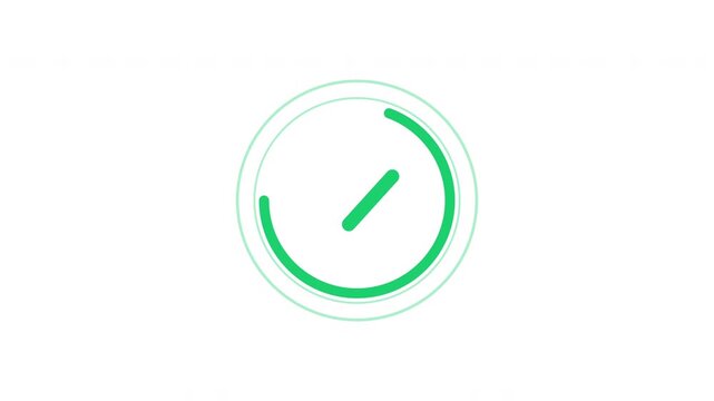 Animated checkmark symbol for success and approval appearing inside a green circular outline motion graphic loop