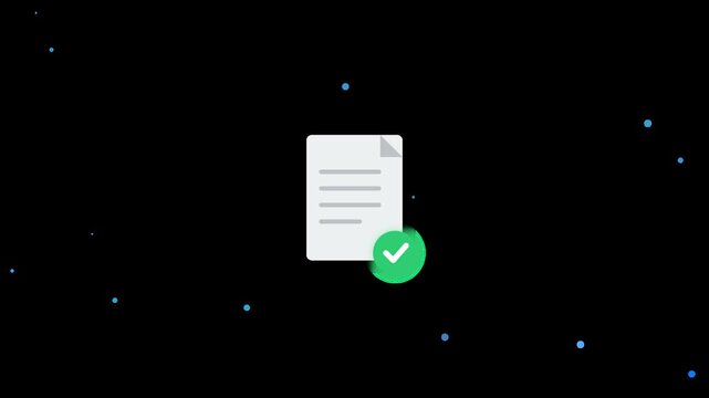 Downloading and successfully verifying a digital document file animation.