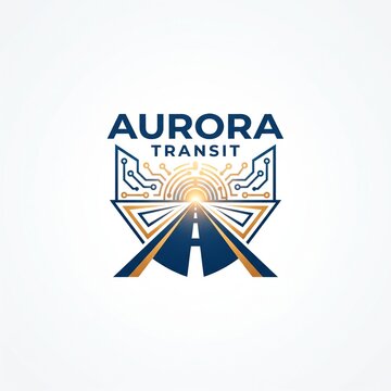 AI Smart Highway Horizon Vanishing Point Logo