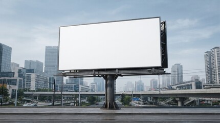 Fototapeta premium Blank billboards on city roads