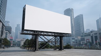 Fototapeta premium Blank Billboard in City Street