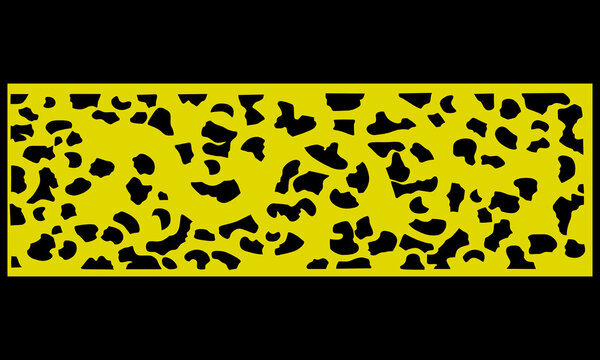 Luxury Gold Wild Cheetah Skin Animal Texture Border Vector Frame for Packaging and Apparel.eps