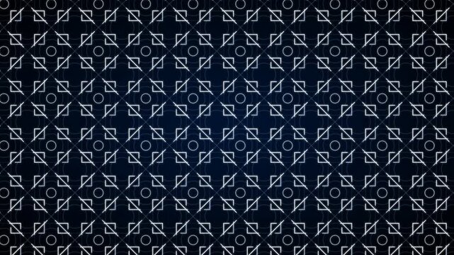 Sapphire Silver Premium Arabesque Golden Pattern Seamless Loop - 4K Seamless Loop