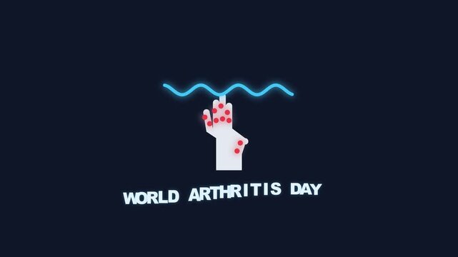 Arthritis Medical Illustration Showing Hand Joint Pain and Inflammation