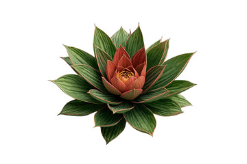 Fototapeta premium Symmetrical red exotic flower rosette
