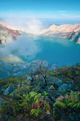 Natural scenery of Ijen volcano, Java, Indonesia © Kevin