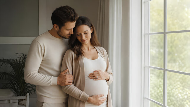 pregnant woman with husband