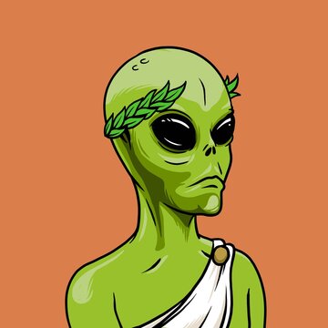 funny cartoon alien olympus